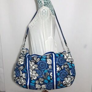 Vera Bradley BAYOU BLUE SPORT DUFFEL Weekender Travel Messenger Bag